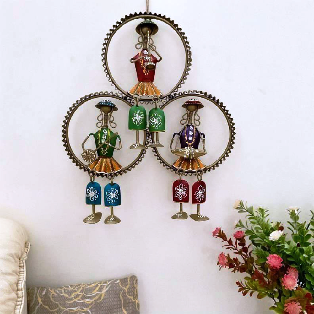Lady Musicians In Ring Wall Hanging