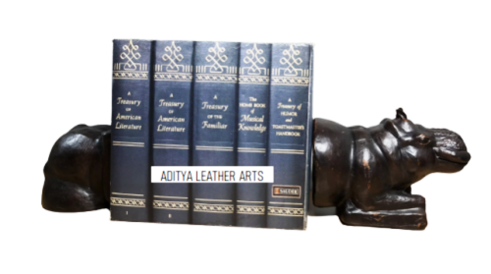 Leather Hippo Book Shelf