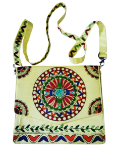 Madhubani yellow handbag