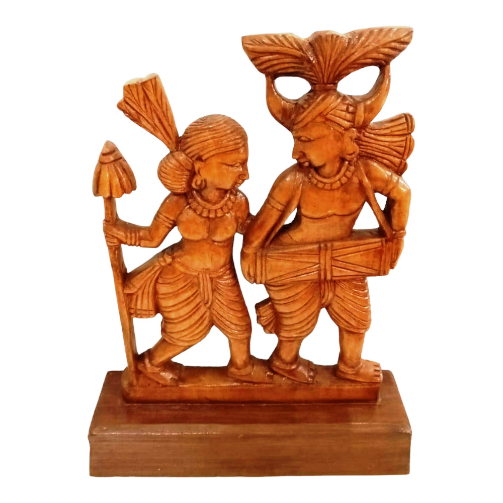Madina & Madini Dancing Pair Bastar Wooden Craft