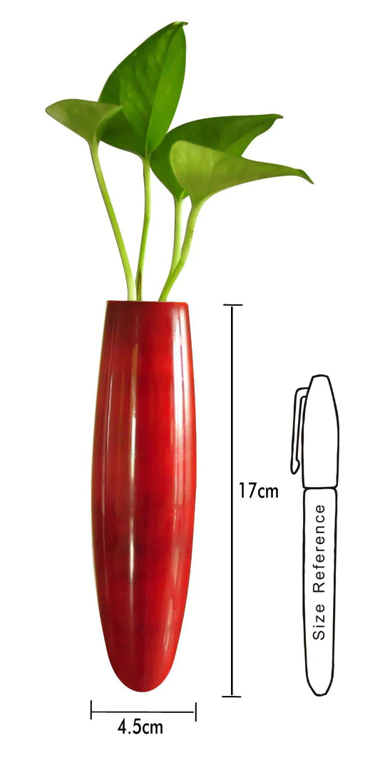 Magnetic Fridge vase - Red - 0