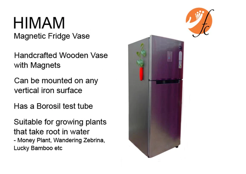 Magnetic Fridge vase - Red - 1