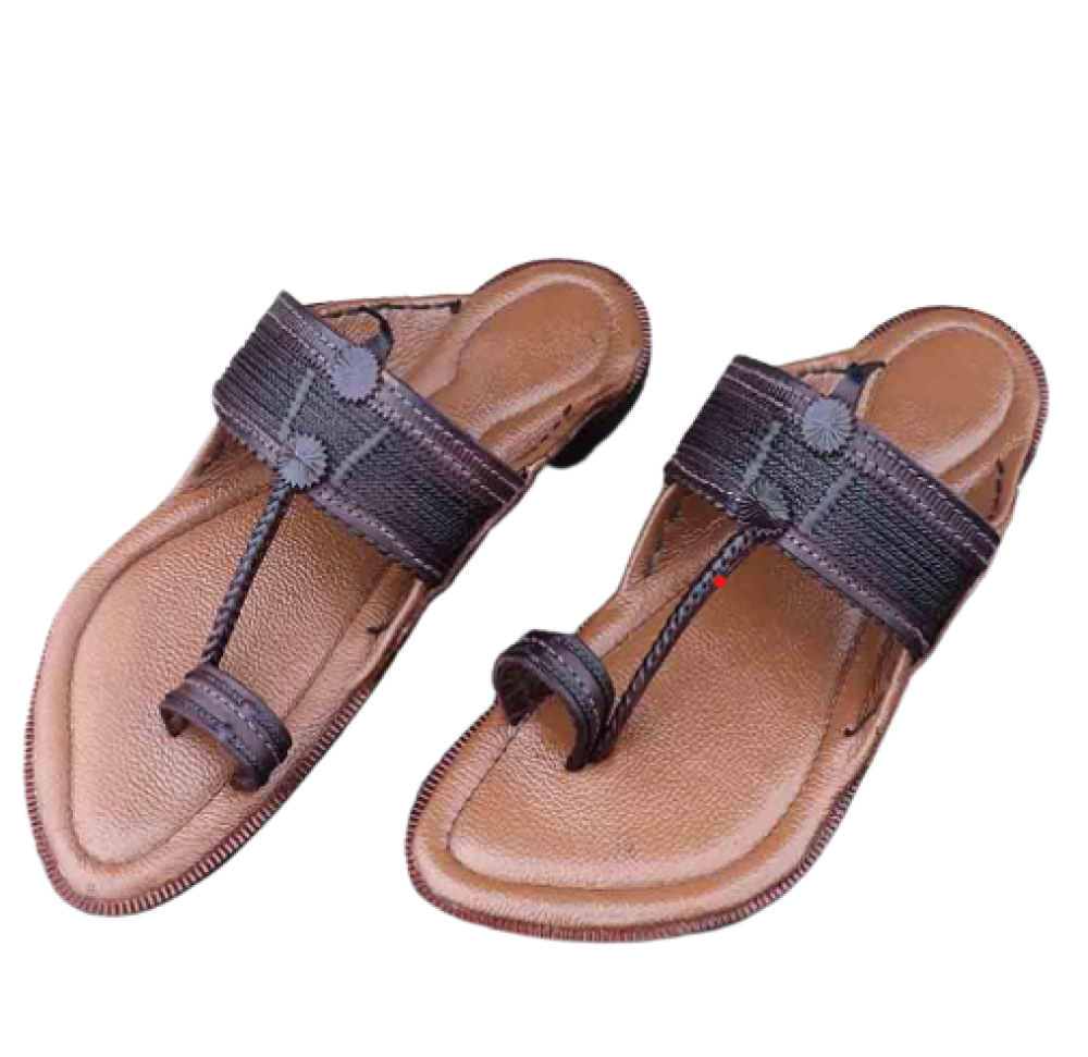 Men - Black & Brown Chappal