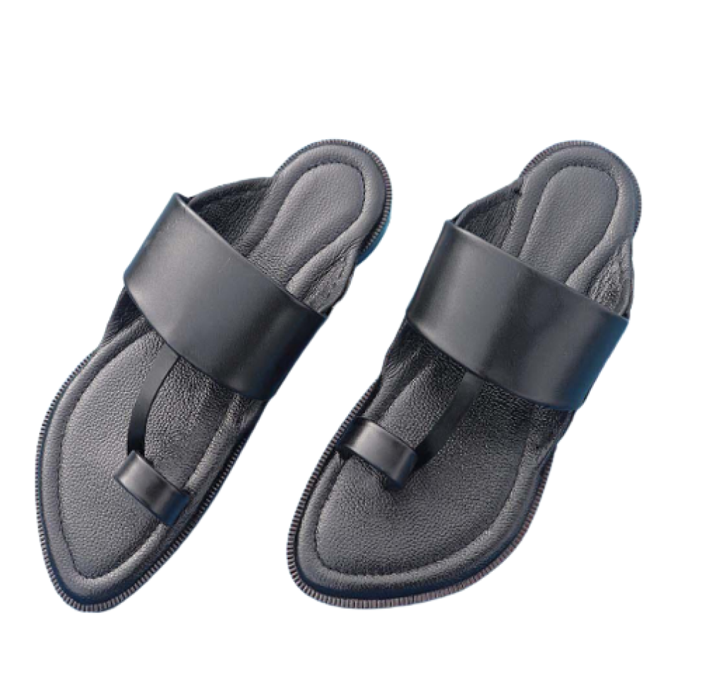 Men - Black Chappal (III)