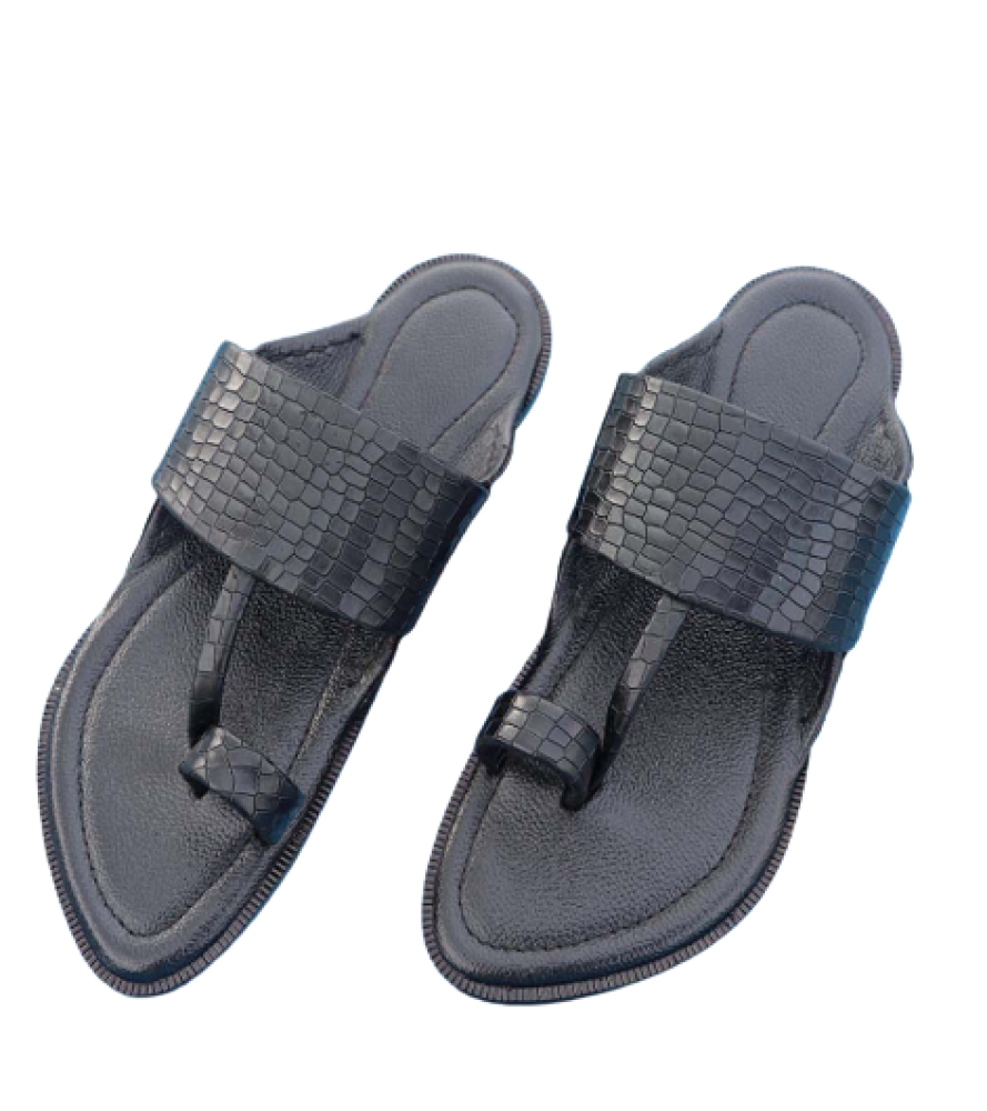 Men - Black Chappal (IV)