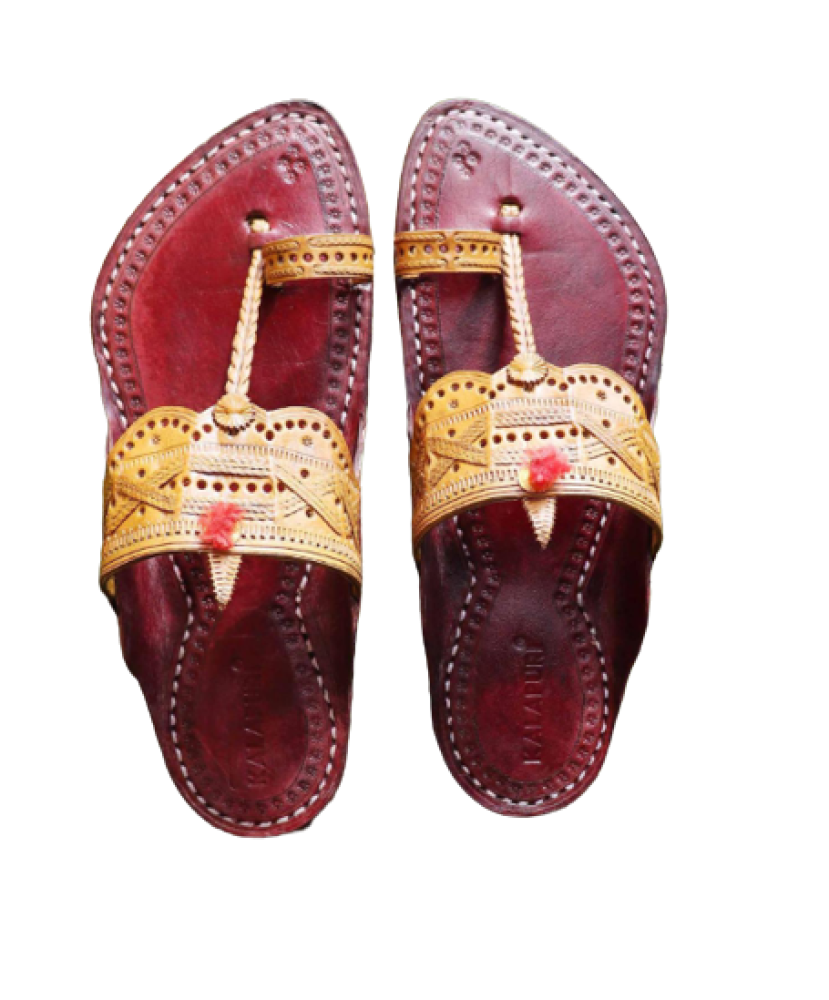 Men - Yellow & Brown Chappal (II)