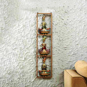 Metal Musician 3 Men Sitting Wall Art In Vertical - Small