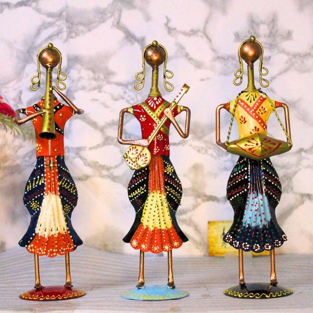 Multi Colour Women Musicians Set of 3 - 3