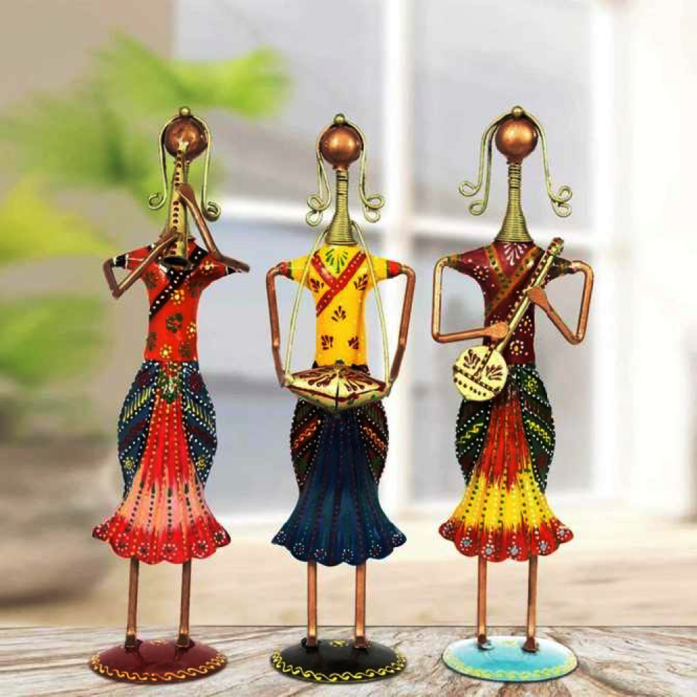 Multi Colour Women Musicians Set of 3