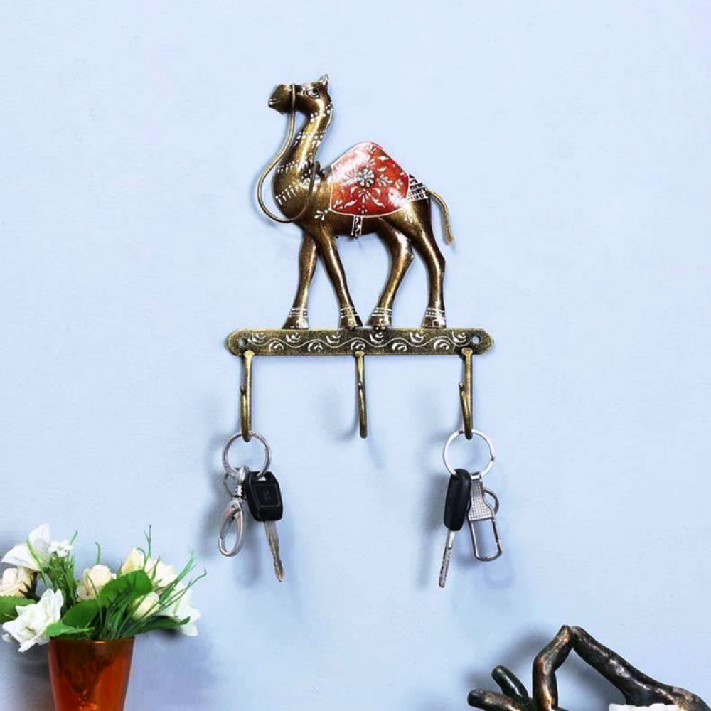 Multicolour Iron Camel Key Holder
