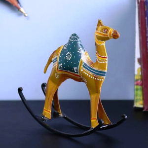 Multicolour Iron Camel Show Piece