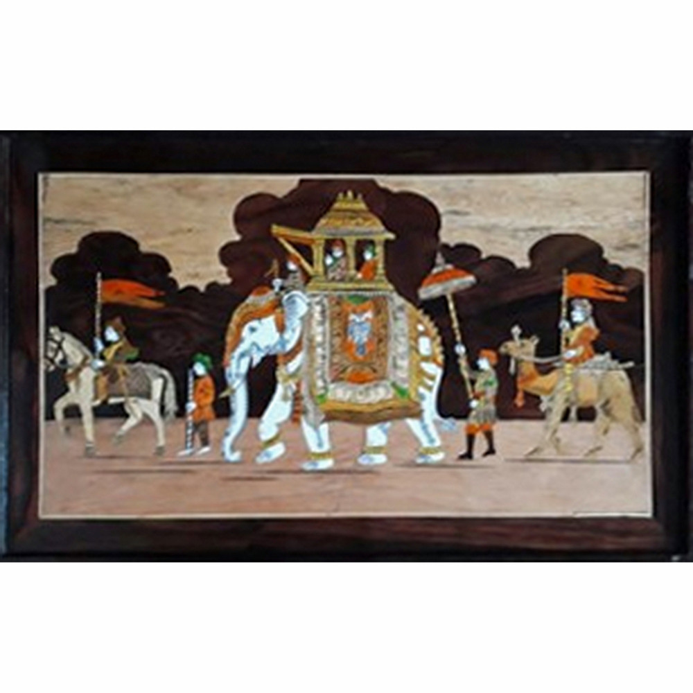 Traditional Handicraft Mysore Rosewood Inlay Wooden Paintings For ...