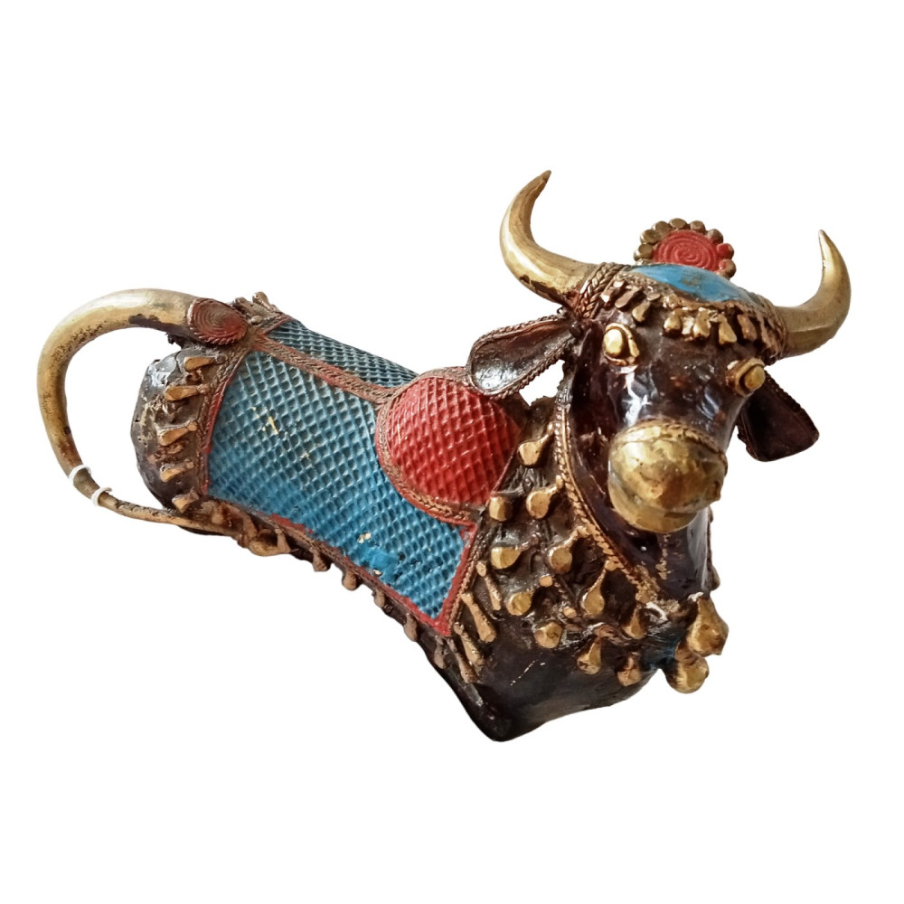 Nandi Painted with Blue & Red