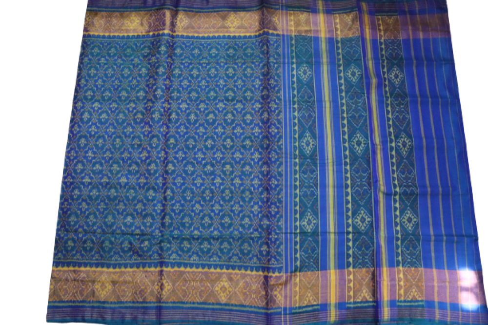 Patan Patola Saree Blue Colour