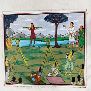People In Garden Patchithra (10x12 Inch)