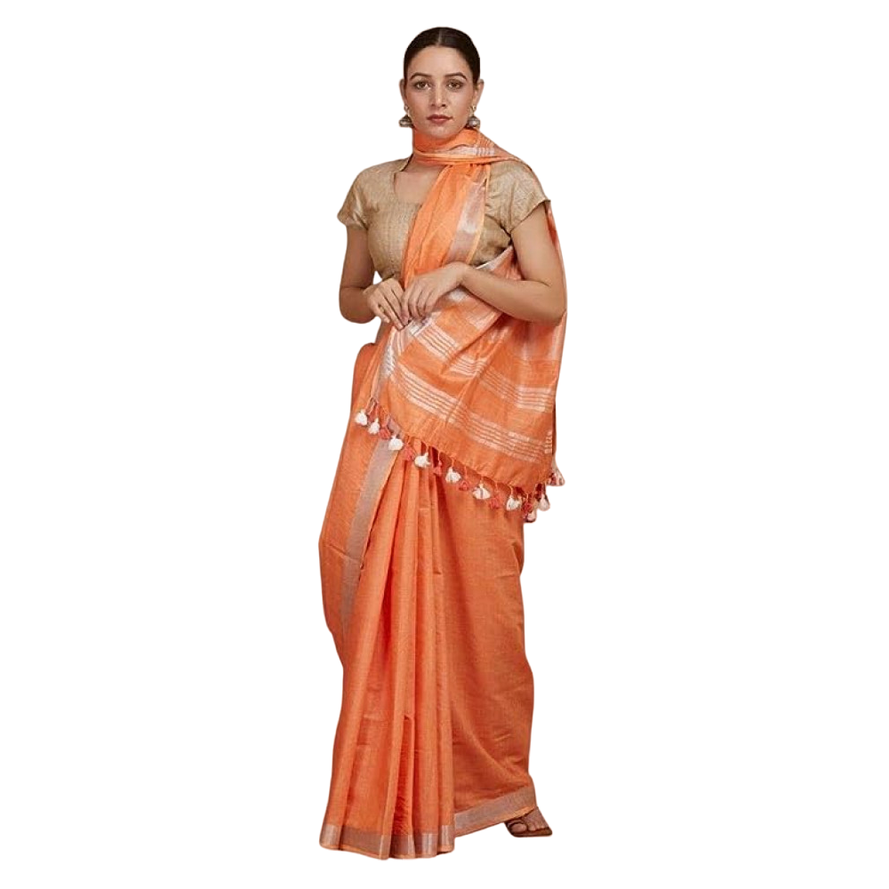 Ethnic Handloom Ball Butta Linen Saree at Best Price in Shantipur | Das  Info Solutions