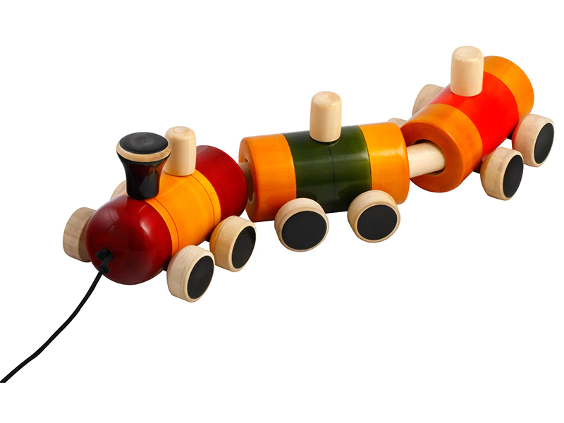 Pom Pom Rail Wooden train toy set - 0