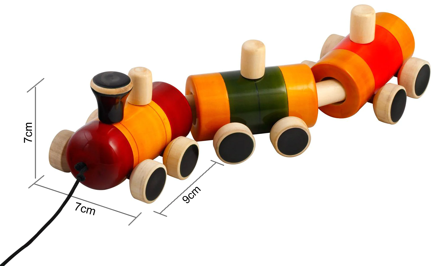 Pom Pom Rail Wooden train toy set - 1