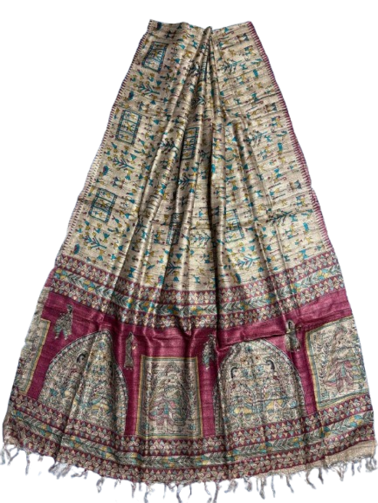 Printed Tussar Dupatta