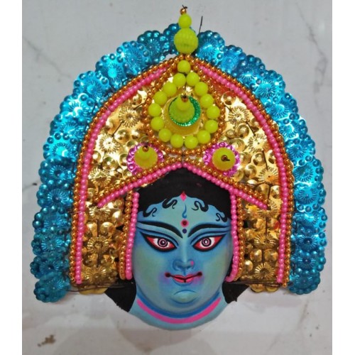 Traditional Purulia Chau Goddess Face Design Mask