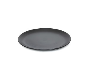 Quarter Dinner Plate in Black Matt
