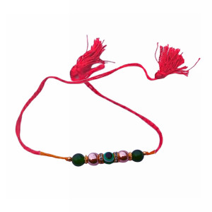 Rakhi with Green Beads