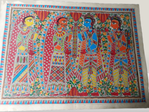 Ram & Sita Wedding Madhubani Painting