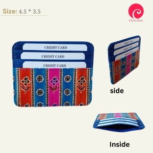 Shantiniketan Genuine Leather Handcarfted Credit Card Holder Multicolor