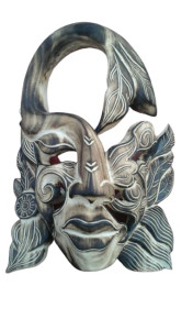 Silver Face Tribal Kushmandi Mask