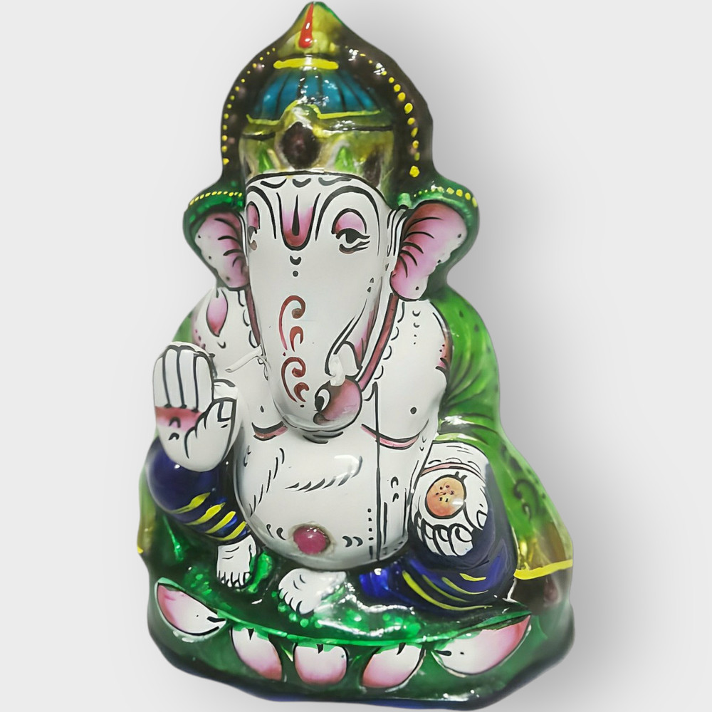 Sri Ganeshji Ashirwaad Gulabi Meenakari Art - 0