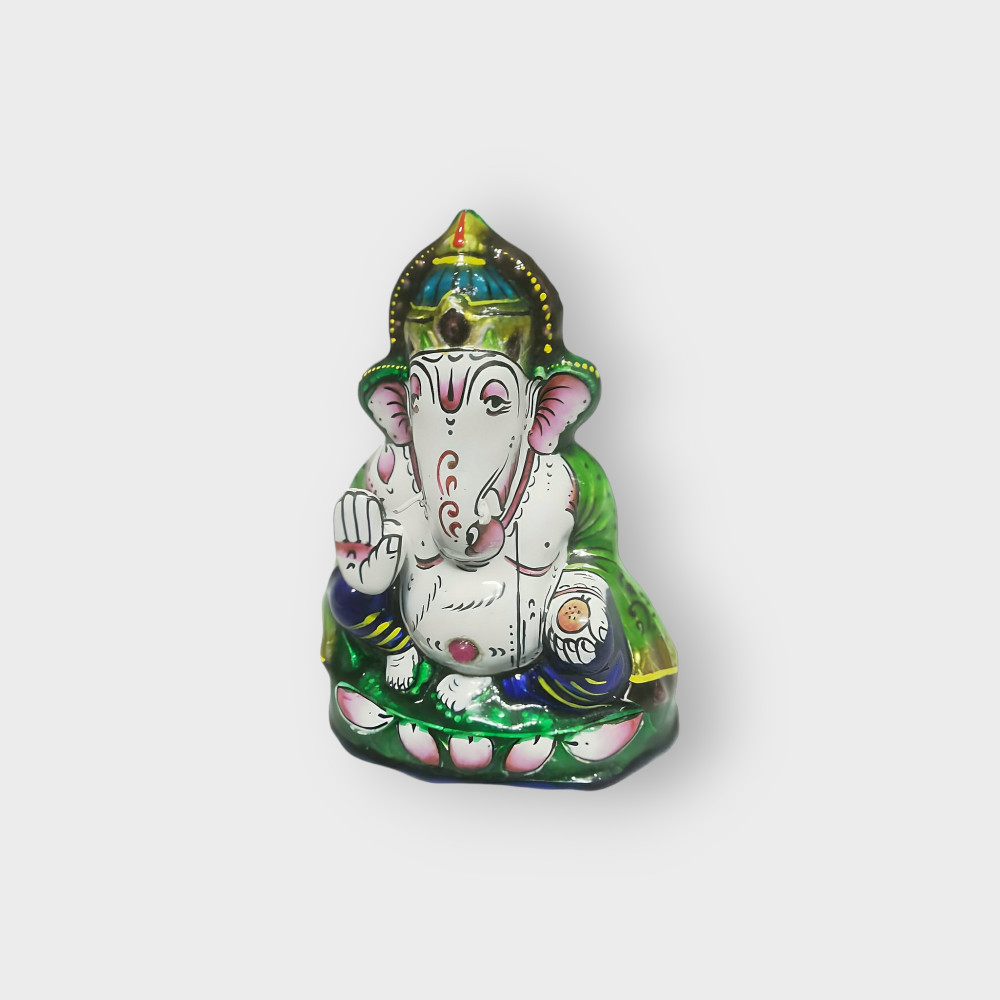 Sri Ganeshji Ashirwaad Gulabi Meenakari Art