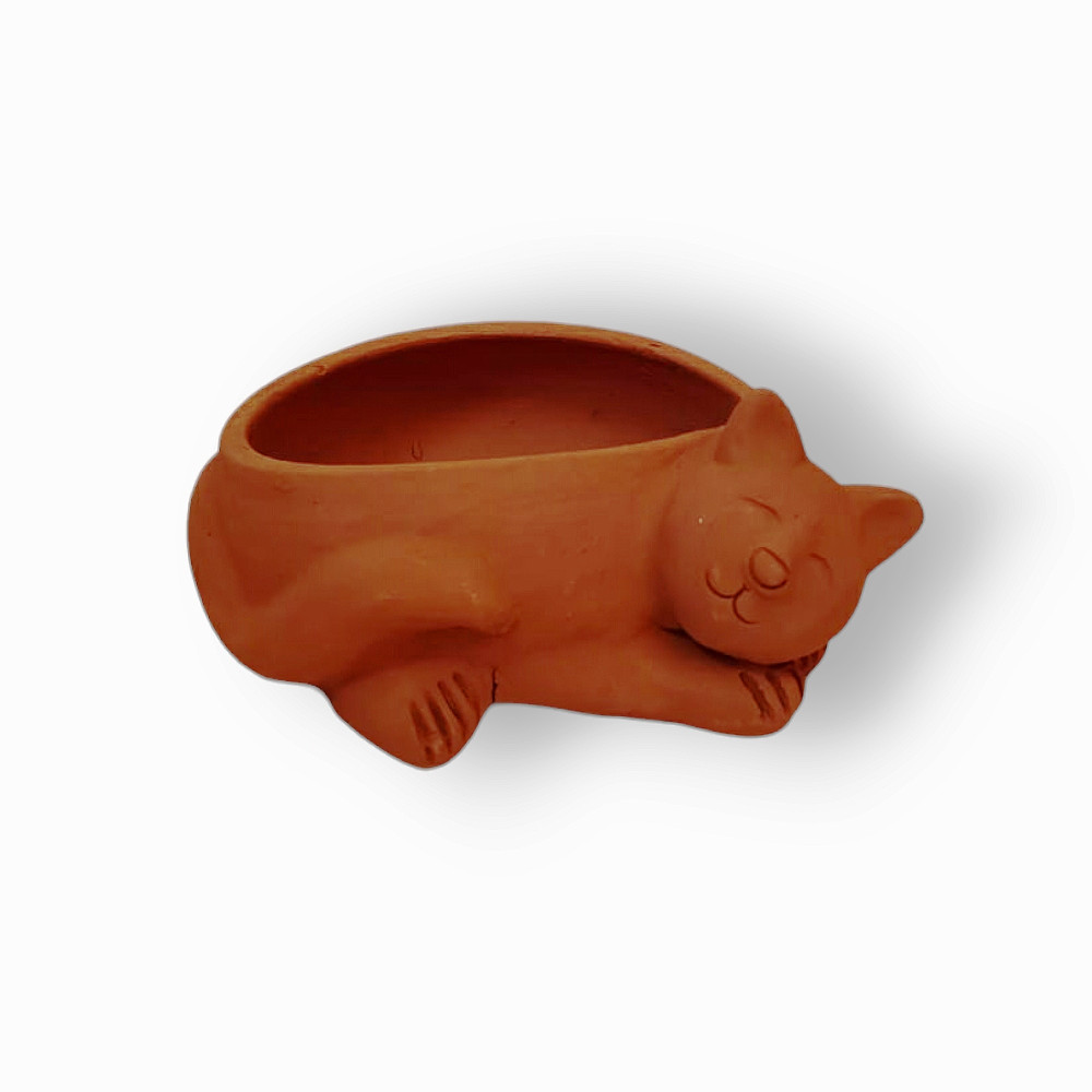 Terracotta Of Molela Art Cat Planter