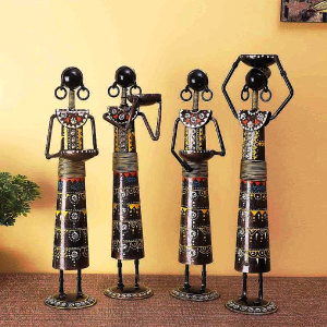 Tribal Lady Farmers Figurines Set Of 4