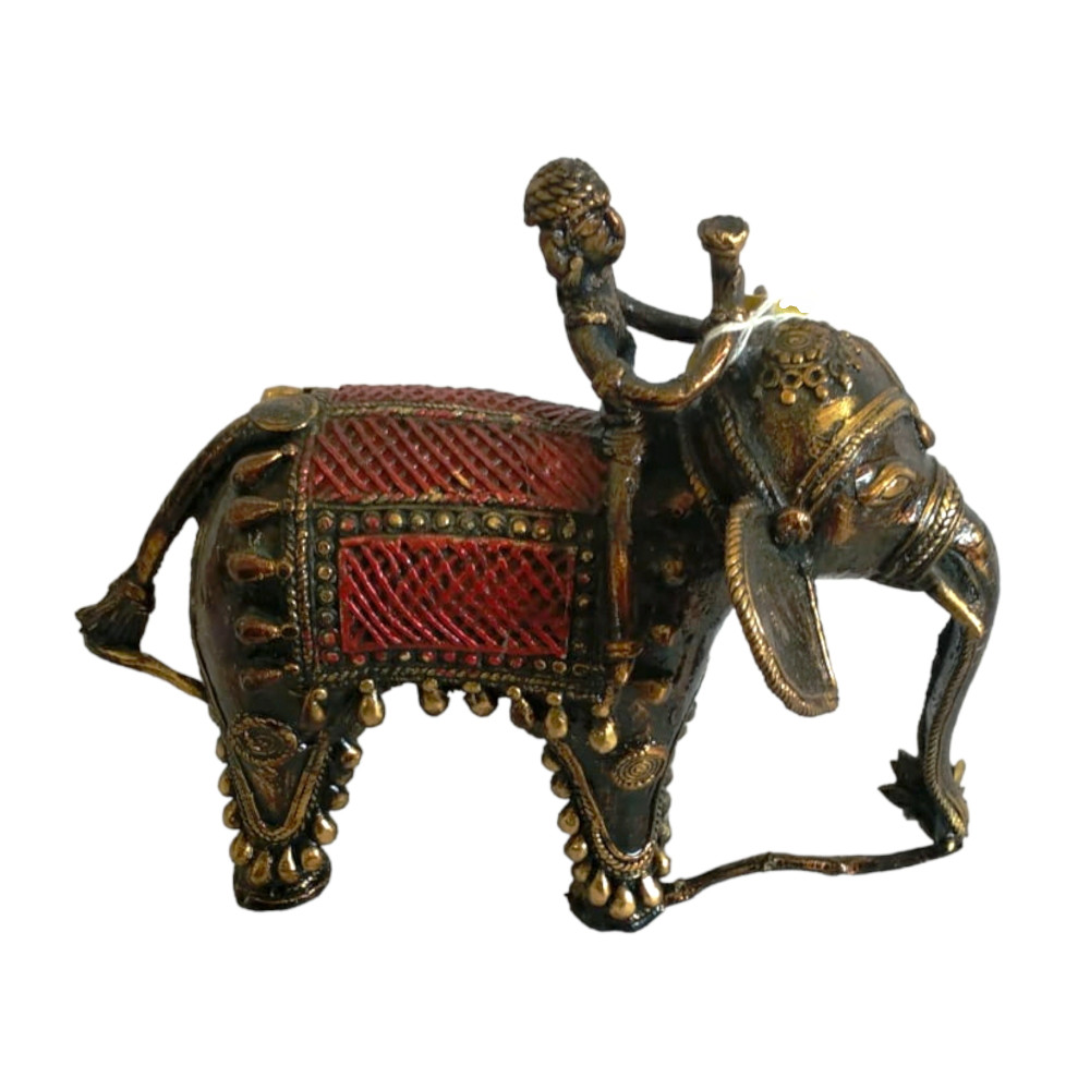 Tribal Man Sitting on the Elephant