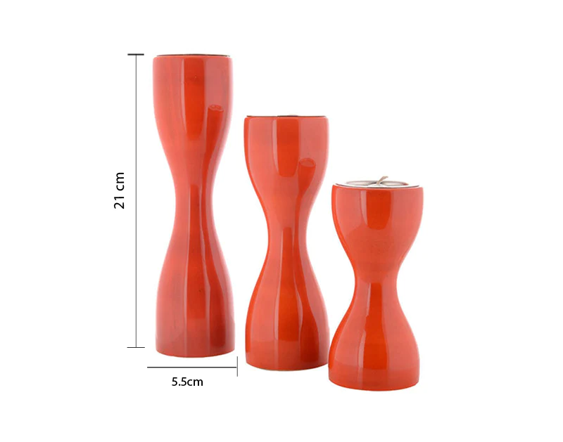 Triune Candle Holders set of 3 - Orange