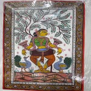 Woman With Dholak Patchithra (19x13inch)