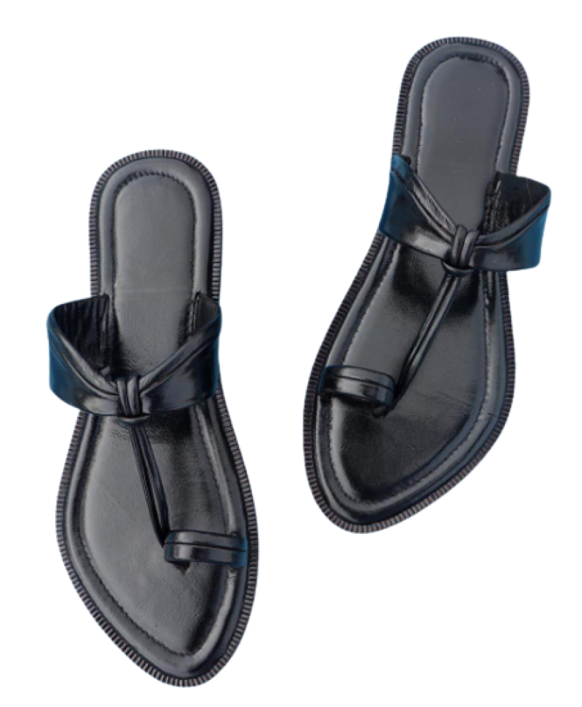 Women - Black Chappal (I)