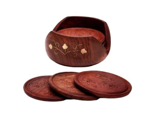 Wooden Handmade Coasters Set