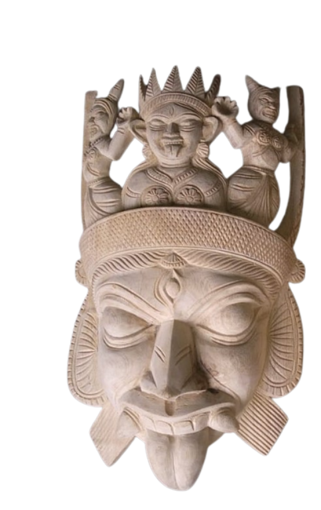 Wooden Kali Kushmandi Mask