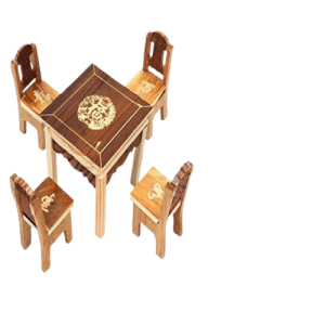 Wooden Miniature Chair And Table Set