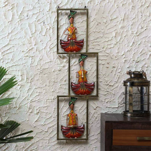 Wrought Iron Musician Wall Art In Multicolour